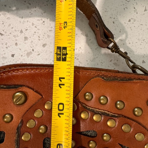 Patricia Nash Rosa Brown Studded Leather
Crossbody Shoulder Bag - Picture 7 of 9